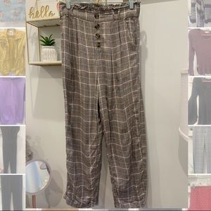 Soft plaid trousers
